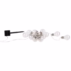Guirlande lumineuse solaire à LED - LUNARTEC - Design ampoule classique - Blanc chaud - 10 ampoules - Extérieur