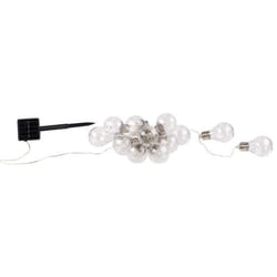 Guirlande lumineuse solaire à LED - LUNARTEC - Design ampoule classique - Blanc chaud - 10 ampoules - Extérieur