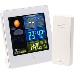 Station météo & horloge radio-pilotée avec capteur extérieur FWS-260 - Blanc