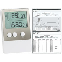 Enregistreur de température et dhumidité - USB V2 - Grand écran LCD - Surveillance climat intérieur - Filaire