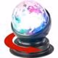 Lampe disco rotative LED RVB 3W - Lunartec