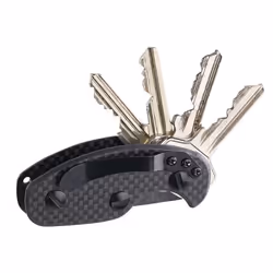 Organisateur de clés - PEARL - Carbone composite - Pour 15 clés - Boucle pratique - Noir
