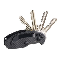 Organisateur de clés - PEARL - Carbone composite - Pour 15 clés - Boucle pratique - Noir