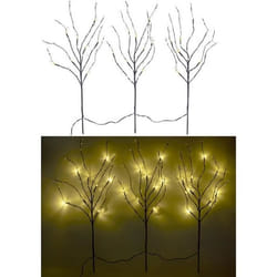 Branches décoratives lumineuses - Non spécifié - 3 branches - 24 LED - Blanc chaud - Intérieur