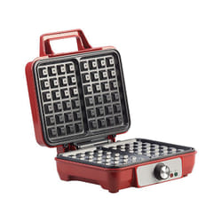 Rosenstein & Söhne NX-7718-919 moule à gauffres 2 gauffre(s) 1000 W Noir, Rouge, Argent