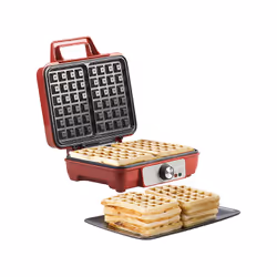 Rosenstein & Söhne NX-7718-919 moule à gauffres 2 gauffre(s) 1000 W Noir, Rouge, Argent