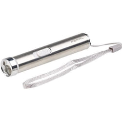 Lampe de poche - PEARL - LED & pointeur laser - Rouge - Acier inoxydable - 3 modes