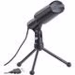 Microphone à condensateur USB - AUVISIO - MC-130.usb - Omnidirectionnel - Haute sensibilité - Noir