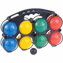 Pack de 8 boules de pétanque colorées en plastique - Pearl - Idéal pour jouer en famille