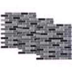 Autocollants décoratifs 3D - Infactory - Mosaïque Granit - 26x26 cm - PVC - Salle de bain