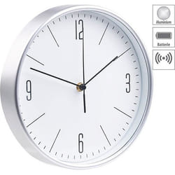 Horloge murale - ST. LEONHARD - Classique - Ø 25 cm - Argent - Radio-pilotée
