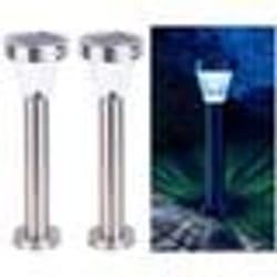 Lanternes de jardin solaires - LUNARTEC - Silva - Détecteur de mouvement - Acier inoxydable - Énergie solaire