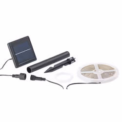 Bande à LED solaire - LUNARTEC - 180 LED 3 m - Blanc chaud - Extérieur - Autoadhésive