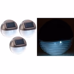 Lampes à LED solaires pour clôture & escaliers - LUNARTEC - x3 - Marron - LED - Energie solaire
