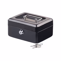 Caisse à monnaie en acier - XCase - 15 cm - Noir - Adulte - Mixte