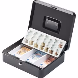 Caisse à monnaie - XCase - 30 cm - Acier ST14 - Noir - Adulte