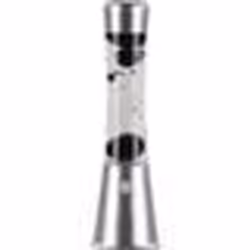 Lampe à lave - Vintage - Bulles noires - Verre et aluminium - Intérieur - 1 ampoule