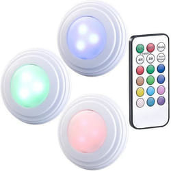 3 spots à LED COB RVB/blanc pour meubles de cuisine avec télécommande et minuterie UBL-6.rgbw