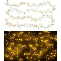 Guirlande lumineuse tombante 3 m à 300 LED - LUNARTEC - Blanc chaud - 8 modes - IP44