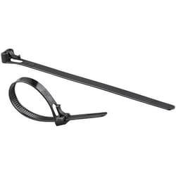 Attache-câbles - AGT - Lot de 100 - Noir - 150 x 76 mm - Réutilisables et résistants aux UV