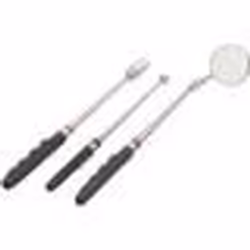Kit de 3 perches télescopiques avec miroir aimant et lampe LED