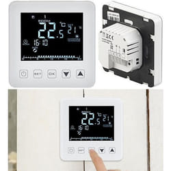 Thermostat mural - REVOLT - Programmable - LCD - Touches tactiles - 2 sondes de température