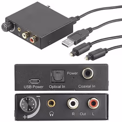 Convertisseur audio numérique - Non spécifié - Cinch - TOSLINK - Coaxial - Volume réglable