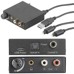 Convertisseur audio numérique - Non spécifié - Cinch - TOSLINK - Coaxial - Volume réglable