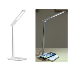 Lampe de bureau - LUNARTEC - Pliable - Chargement Qi - Luminosité réglable - LED 5W
