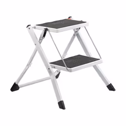 Marchepied pliable - AGT - 2 marches - Acier - Antidérapant - 150 kg max