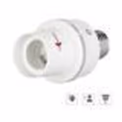 Adaptateur pour culot dampoule - Lunartec - E27 - Détecteur de luminosité - Détecteur de son - 60W max