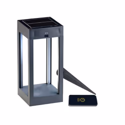Lanterne solaire dextérieur - LUNARTEC - LED RGB - 80 lm - Télécommande - Jardin - Métal Plastique