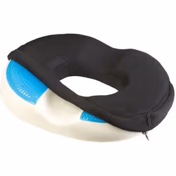 Coussin dassise - Ergonomique - Mousse à mémoire de forme - Gel - Noir - Bureau
