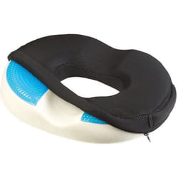 Coussin dassise - Ergonomique - Mousse à mémoire de forme - Gel - Noir - Bureau