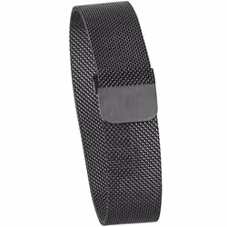 Bracelet de montre à entre-corne 20 mm et fermoir magnétique - Noir - NEWGEN MEDICALS - Mixte - Acier inoxydable