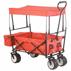 Chariot pliable - XCase - Modèle tout-terrain - Toit extensible - Charge 80 kg - 4 roues extralarges