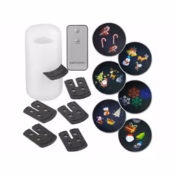 Bougie à LED - LUNARTEC - Projection de motifs de Noël - 6 diapositives - Télécommande - Intérieur