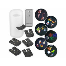 Bougie à LED - LUNARTEC - Projection de motifs de Noël - 6 diapositives - Télécommande - Intérieur