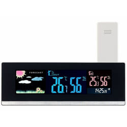 Station météo USB avec capteur extérieur sans fil et écran LCD couleur