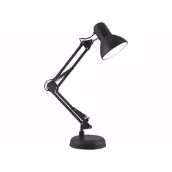 Lampe de bureau - LUNARTEC - rétro - articulé - noir - métal - LED 60W
