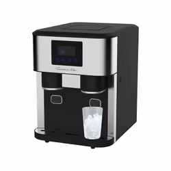 Rosenstein & Söhne NX-6345-919 machine à glaçons Machine à glaçon incornporé/sur pied 12 kg/24h 240 W Noir, Métallique