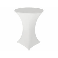Housse de table haute mange-debout - INFACTORY - Blanc - Extensible - Écologique - Lavable en machine
