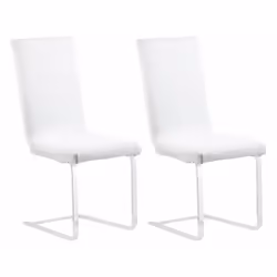Housses de chaise - Infactory - Lot de 2 - Extensibles - Écologiques - Blanches