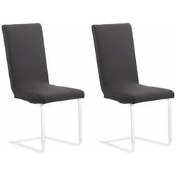Housses de chaise - Infactory - Lot de 2 - Extensibles - Écologiques - Noires