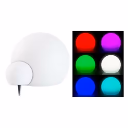 Boule lumineuse à LED solaire - Lunartec - Ø 20 cm - 60 lm - IP67 - Télécommandée