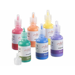 Peinture textile - INFACTORY - 6 tubes de 30 ml - Jaune orange rouge violet bleu vert