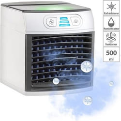 Rafraîchisseur dair et humidificateur - SICHLER HAUSHALTSGERATE - LW-110 - USB - 500 ml - Blanc