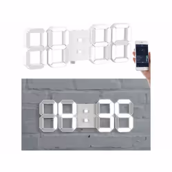 Horloge connectée - LUNARTEC - LED XL - Réveil - Contrôle à distance - Luminosité réglable