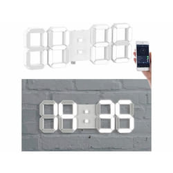 Horloge connectée - LUNARTEC - LED XL - Réveil - Contrôle à distance - Luminosité réglable