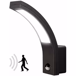Applique LED dextérieur - LUNARTEC - 1100 lm - Détecteur de mouvement PIR - Blanc - 15 W